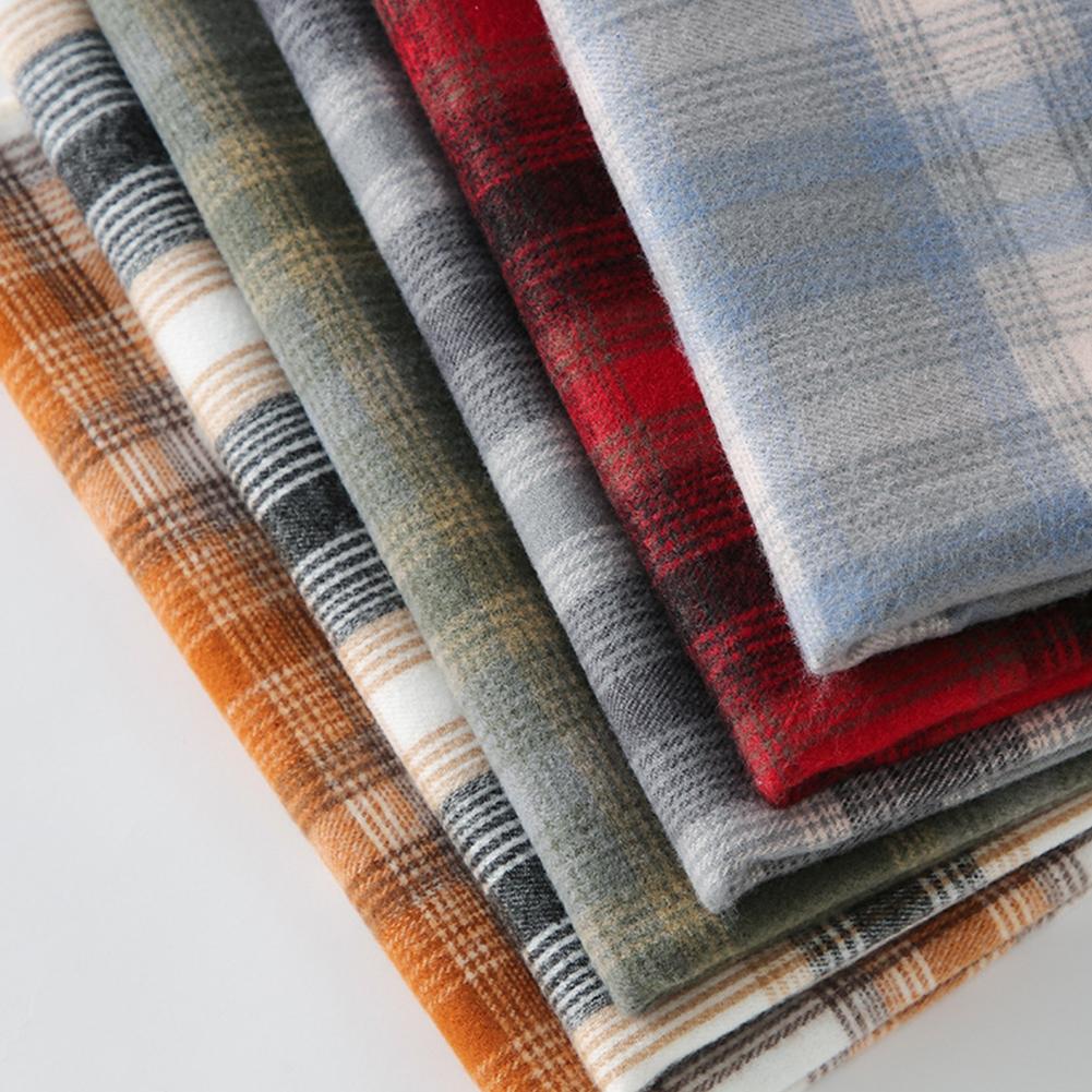 Autumn Winter Warm Shawl Unisex Imitation Cashmere British Style Plaid Tassel Scarf Cape