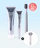 Shine Teeth Whitening Kit & Gray Mixed Bristle Toothbrush Set (+Free Toothpaste Squeezer)