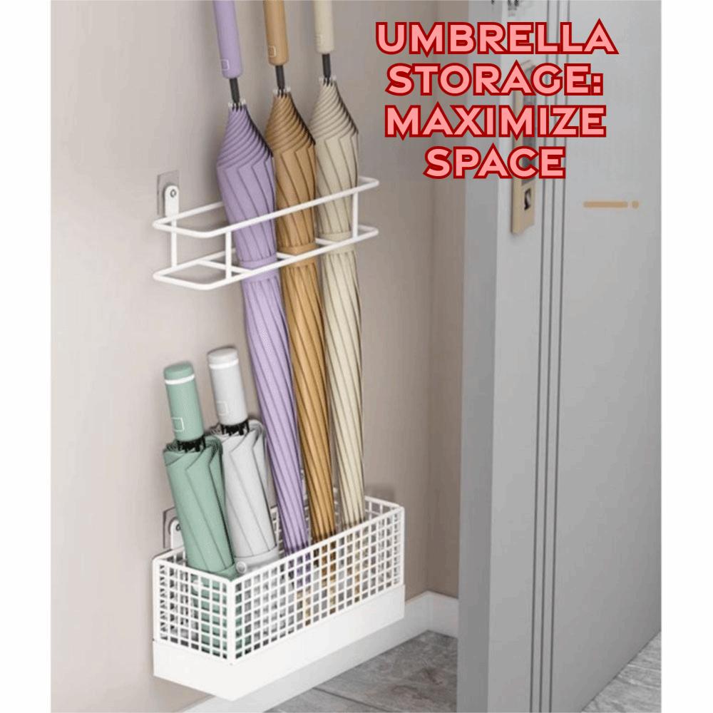 Metal Umbrella Storage Rack Wall-Mounted Umbrella Stand Durable Umbrella Holder Hotel