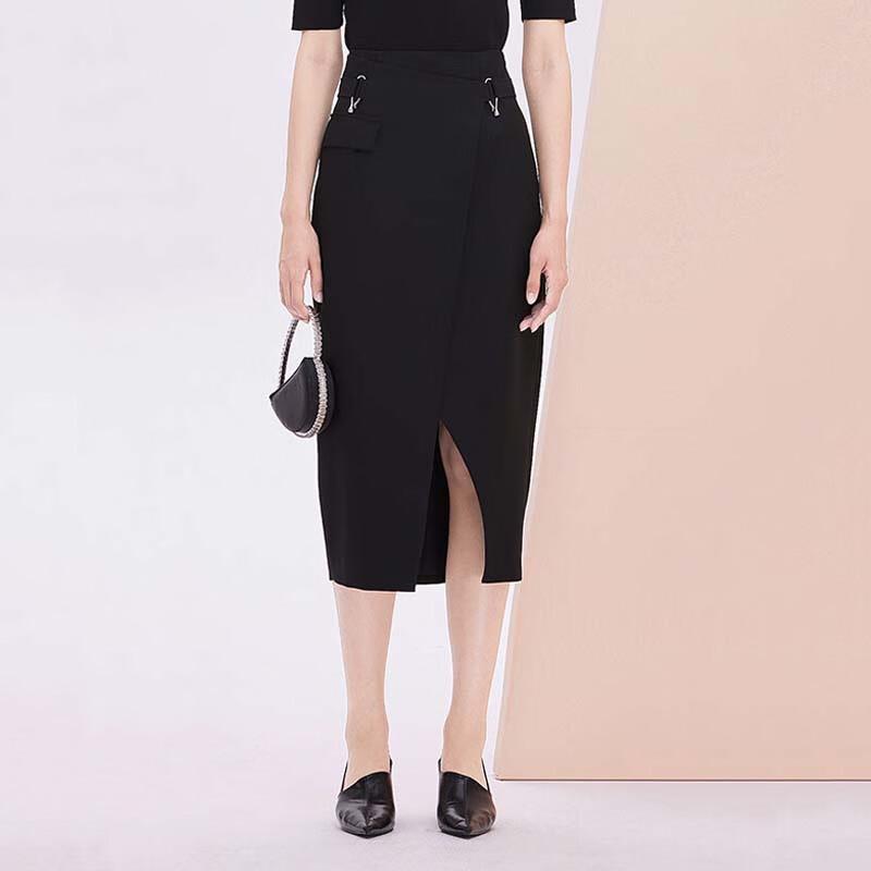 

JESSIE Elegant High-Waist Slit Midi Skirt S