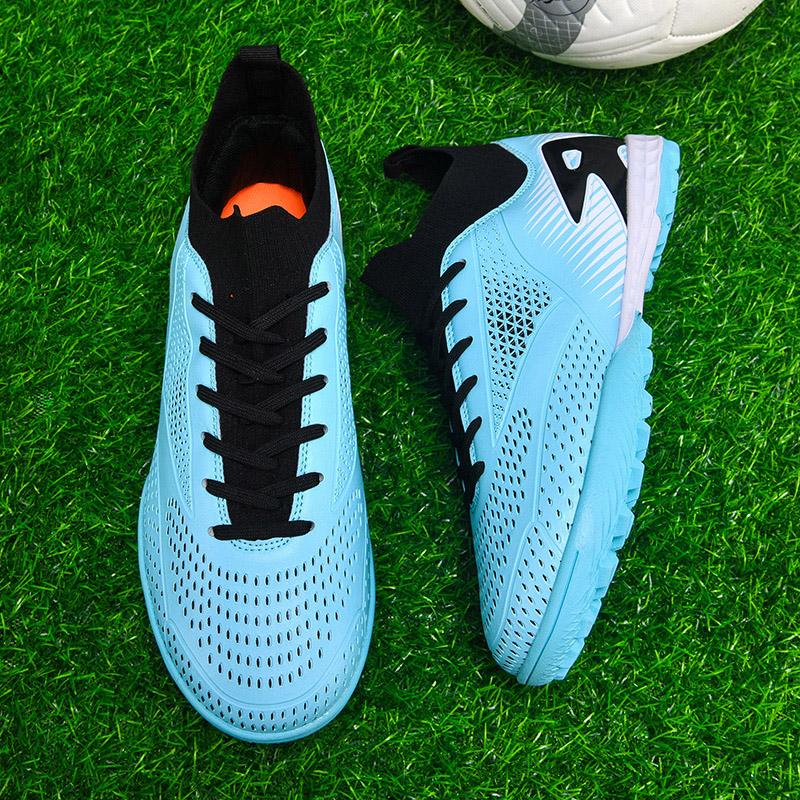 32-47 Kids Football Boots Rubber Soft Sole Short Nails Artificial Turf Leather Youth Kids Football Shoes Men's Sports Large Size Football Shoes