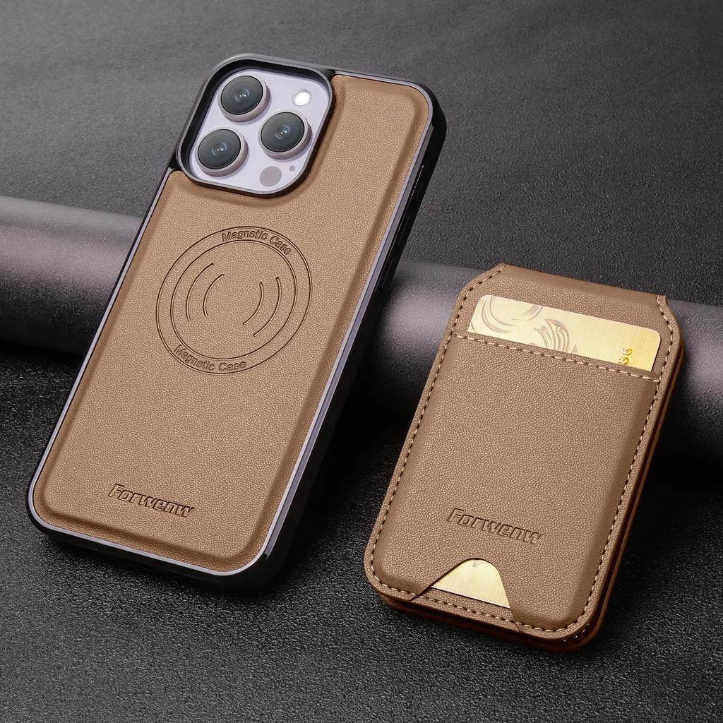 2 In 1 Detachable Card Solt Wallet Leather Magntic Wireless Charging Case For iPhone 16 Pro Max 15 14 Plus 13 12 11 SE2026 Cover