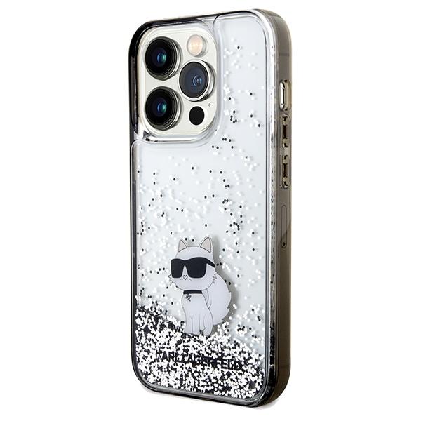 Karl Lagerfeld Klhcp14Llkcnsk Iphone 14 Pro 6.1 Transparent Hardcase Liquid Glitter Choupette