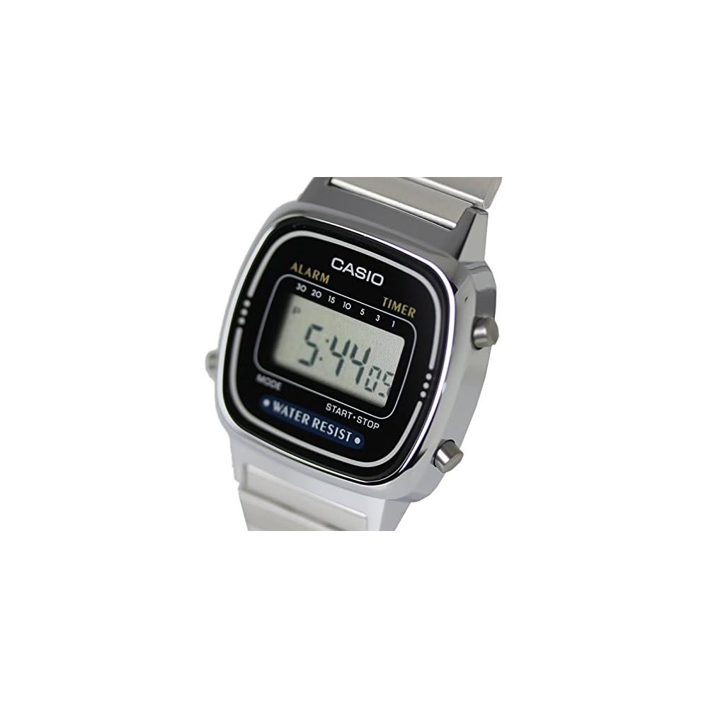 [Casio] CASIO Women's Standard Digital Watch LA670WA-1D Silver Black [Parallel Import]