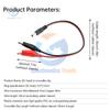 5.5MM 2.1MM Alligator Clip DC Power Male Female Test Lead Cable  Connector To Male Alligator Clip Wire Connector 25CM 30CM