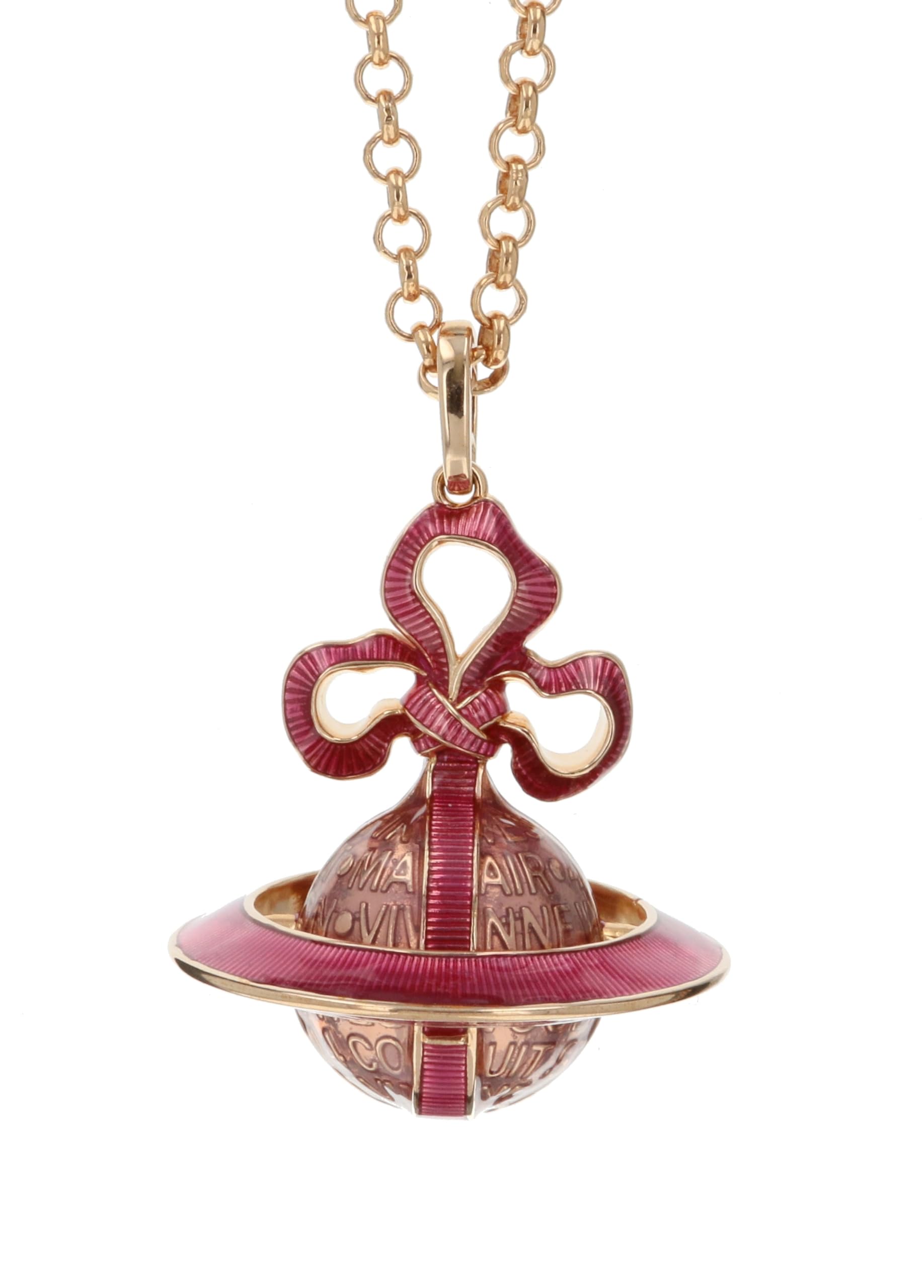 

BOWS Orb Locket Necklace 2024 Christmas Collection Brass [Vivienne Westwood] Women s 630203GB/G [Item] рожевий