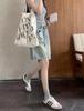 High-Waisted Retro Women's Denim Shorts: Trendy, Versatile, Slimming Five-Point Petite Fit for Summer