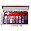 Paleta de Sombras de Ojos de 16 colores estilo gótico, Polvo Compacto Bicolor, Fórmula Altamente Pigmentada, Set de Maquillaje de Color Profundo de Larga Duración