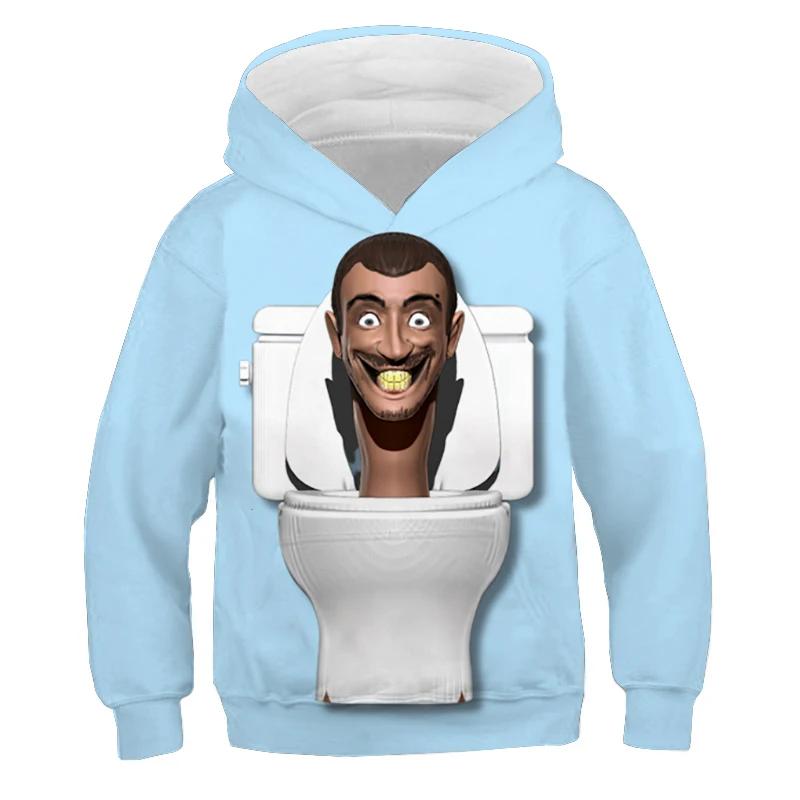 Bluza z nadrukiem Skibidi Toilet dla dzieci Jesień Zima Ubrania Dziecięca Bluza Titan Speakerman Bluzy dla chłopców Dziewczęcy Sweter z kapturem Cartoon