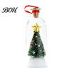 Regalo Sentimentale Festivo Registrabile Albero di Natale Messaggio in una Bottiglia, Ornamento Ricordo con Registrazione Vocale e Riproduzione, Bottiglia di Vetro con Scena Innevata