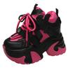 Fashion 10.5CM Women Casual Leather Sneaker Autumn Lace Up High Platform Shoes Thick Sole Sport Dad Shoes Woman Sneakers Chaussure Femme