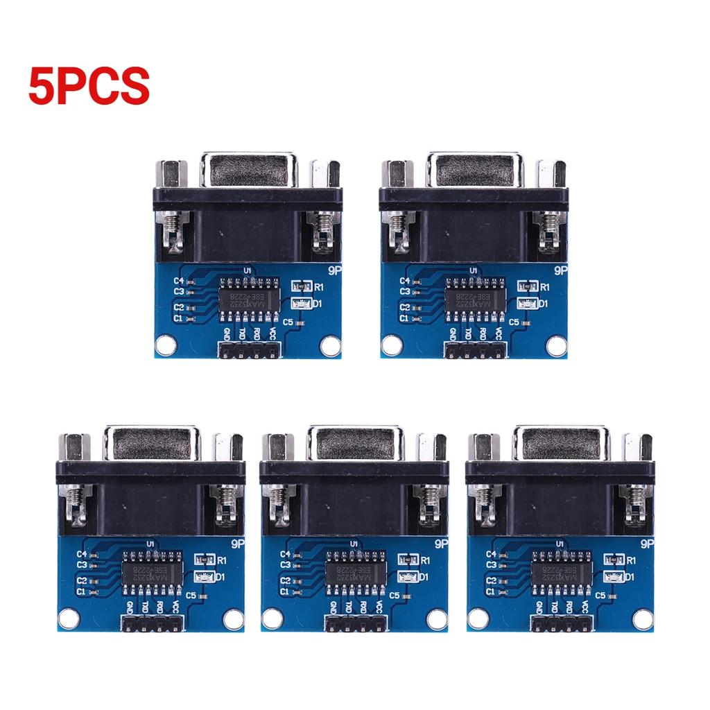 1-10PCS MAX3232 RS232 to TTL Serial Port Converter Module TX RX VCC GND Female DB9 Connector 3.3V-5.5V MAX232 Flashing Board