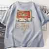 Summer Harajuku Cassette Tape Pencil T Shirt Music Retro Tshirt Loose Short Sleeve Casual Tee Shirt Harajuku Clothing Gift