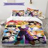 Son Goku Pattern Bedding,Quilt Set Quilt Cover Pillowcase Home Birthday Gift (1 * Duvet Cover + 2 * Pillowcase, Without Core)