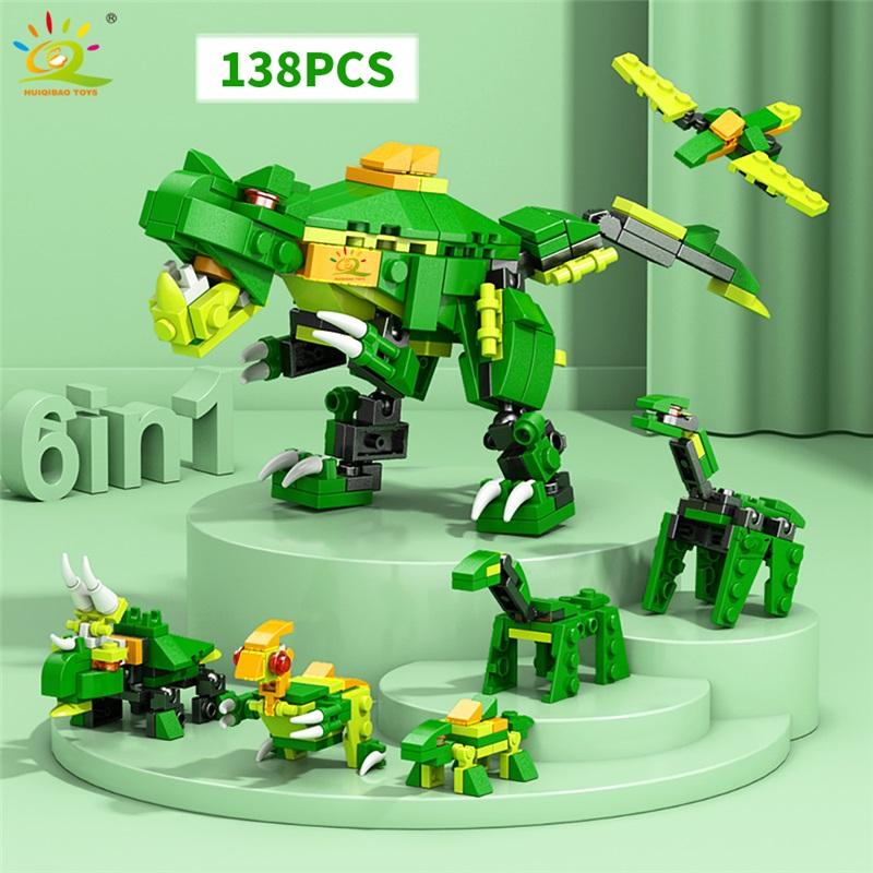 HUIQIBAO 6IN1 Stadt Baumaschine Polizeiwagen Bausteine Panzer Hubschrauber Steine Feuerwehr Set Spielzeug für Kinder