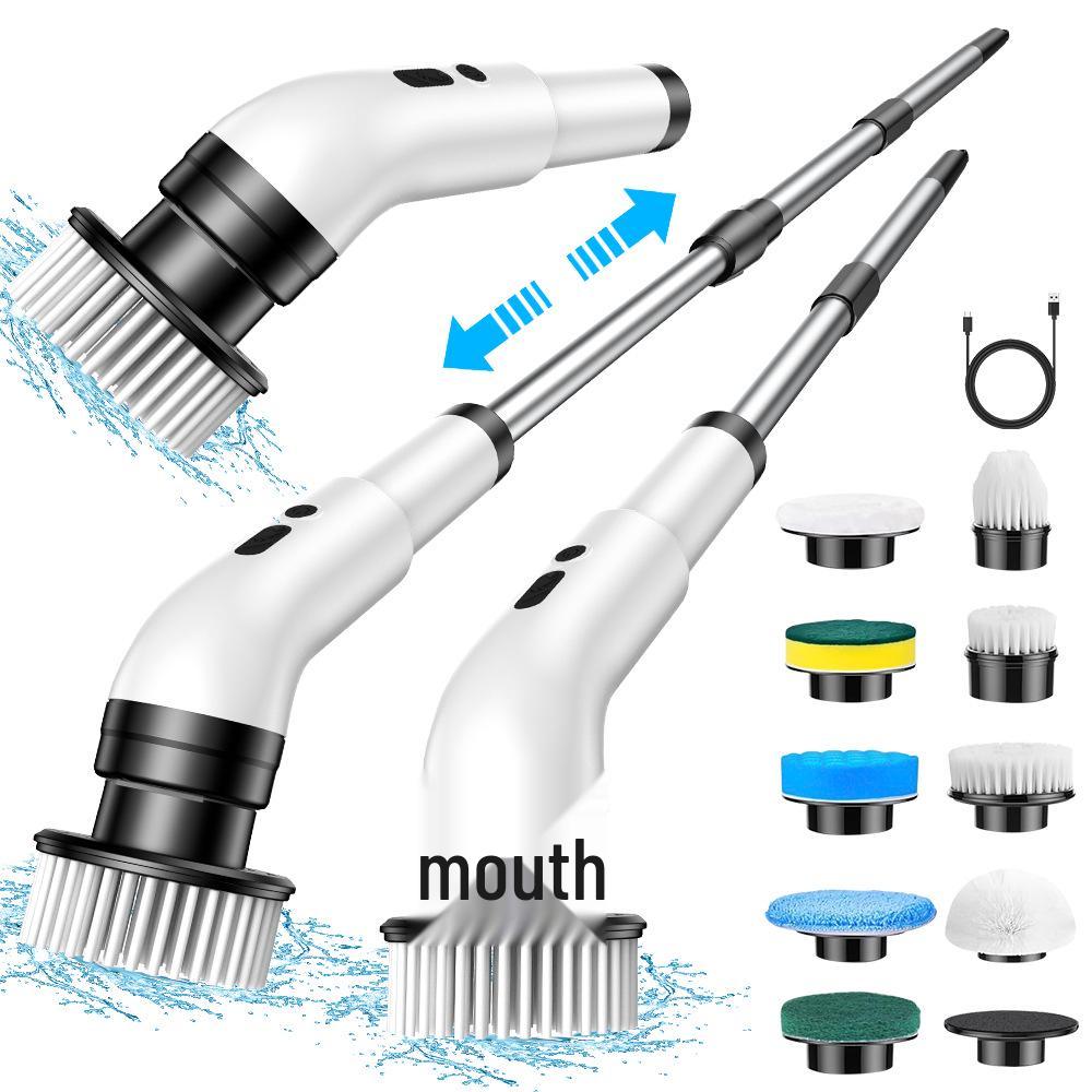 Dual-Use Powerful Handheld Electric Cleaning Brush for Bathroom, Glass, Kitchen, and Toilet