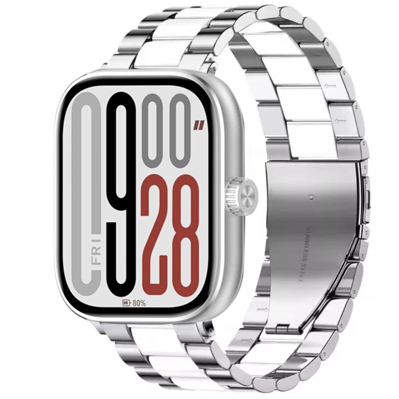 Metal Strap for Redmi Watch 5/Redmi Watch 4 Adjustable Stainless Steel Bracelet for Xiaomi Mi Band 9 Pro/Mi Band 8 Pro Wristband