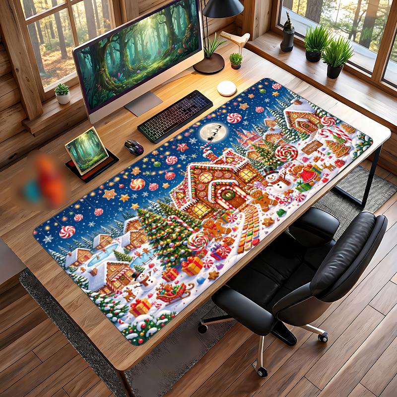 Christmas Printed Mouse Pad Non Slip Desk Mat For Office Gaming Home Use Holiday Gift
