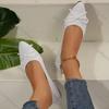Fashion Comemore Summer New Pointed Toe Shallow Mouth Breathable Comfortable Casual Flats Shoes Solid Color Mesh Bowknot Loafers Women