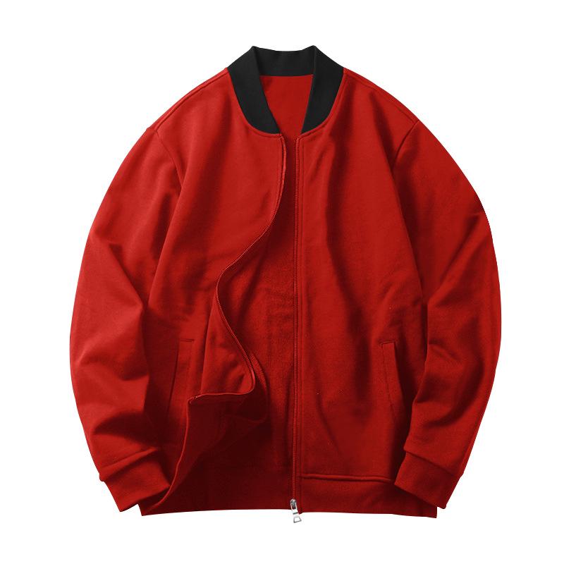 

Men s Casual Zipper Long-Sleeve Jacket - 2026 Autumn Collection, European & American Style XL красный