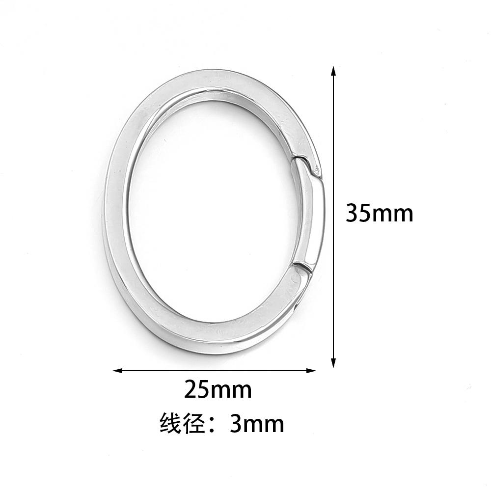 1/2pcs Oval 304 Stainless Steel O Ring Spring Clasps Openable Carabiner Keychain Bag Clips Hook Connectors for Jewelry Making