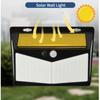 208/100 LED Solar Wall Lamp Waterproof Wireless Security Motion Sensor Light 3 Light Modes for Garden Pathway Walkway Front Door