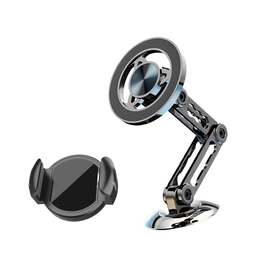 720 Rotate Metal Magnetic Car Phone Holder Foldable Magsafe Phone Stand Air Vent Magnet Mount GPS Support For All Phones