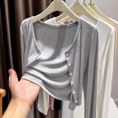 Gray Modal Women's Summer Cardigan: Sun Protection Ice Silk Knit Shawl for Air-Conditioned Rooms