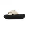 Thick bottom height increase small cold slippers women wear summer new rhinestone versatile cross one-word slippers