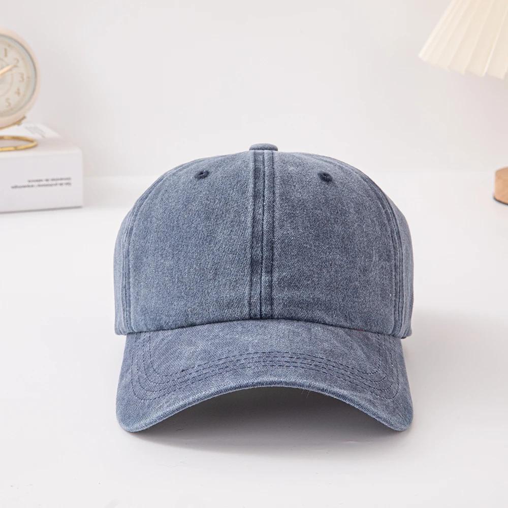 Distressed Faded WASHED DENIM Hat Vintage Men Women Trucker Baseball Caps