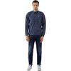 Timberland Chaqueta de Manga Larga con Cuello Empalmado de Color Sólido para Hombre Chaqueta Azul Marino A5Y9N-433