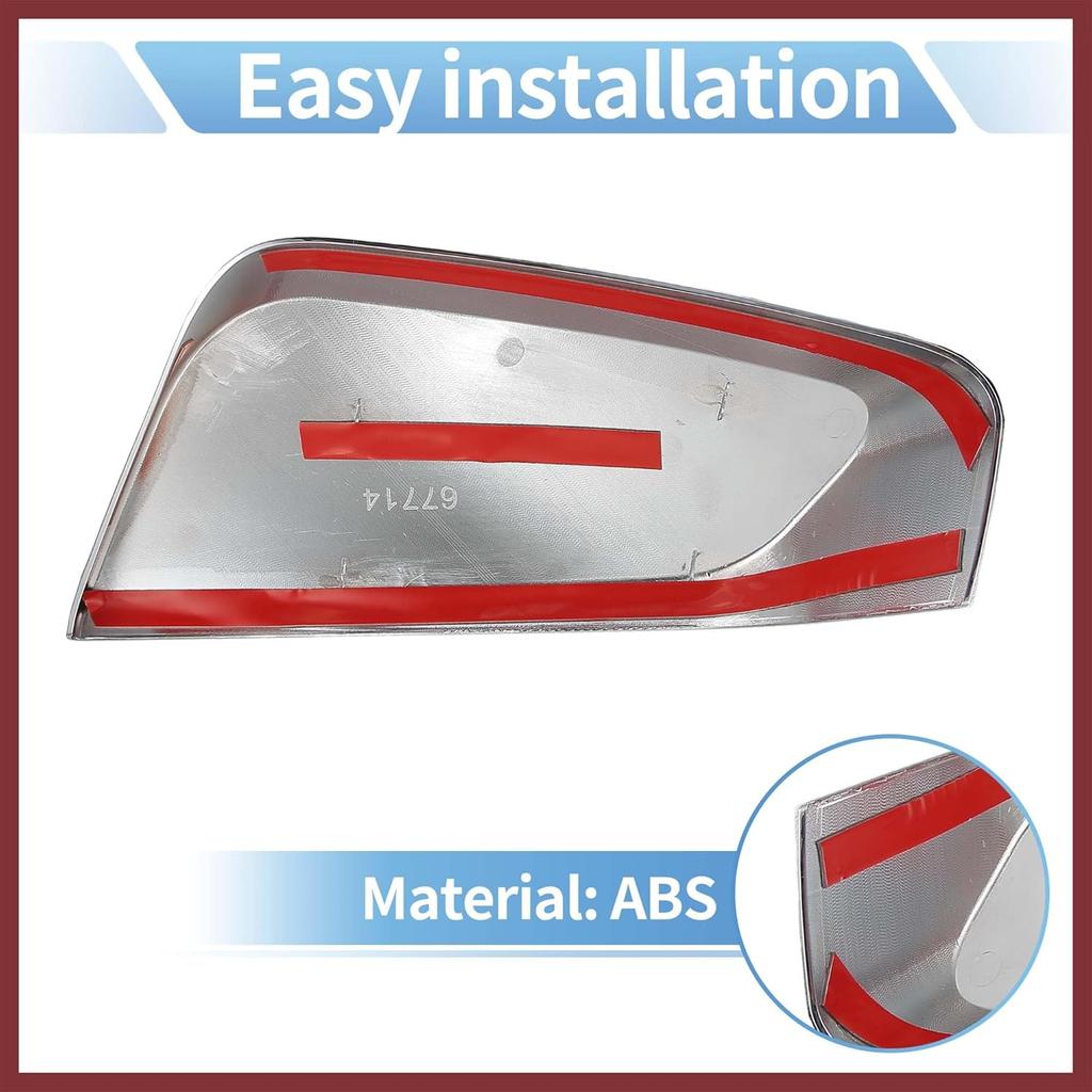 for Chevrolet Impala 2014-2020 Driver Passenger Side Mirror Covers Cap Overlay Rearview Mirror Guard Covers Silver Tone 1 Pair