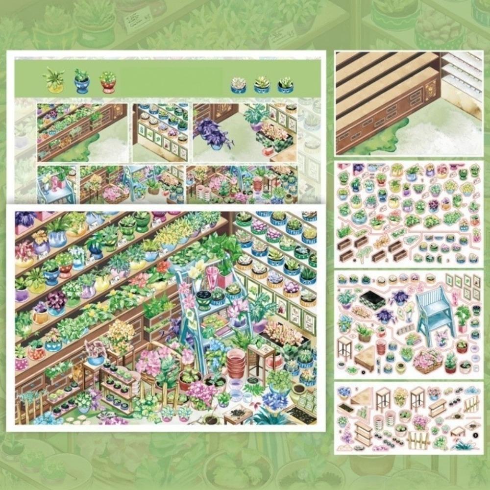 Self-Adhesive Mini Landscape Stickers Forest Town 3D DIY Stickers NEW Stacking Stickers Home Decor