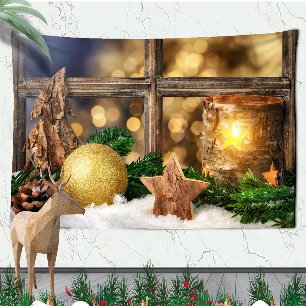 Christmas Atmosphere Tapestry Celebrate Festival Christmas Tree Living Room Home Wall Background Hanging Decorative Tapestry