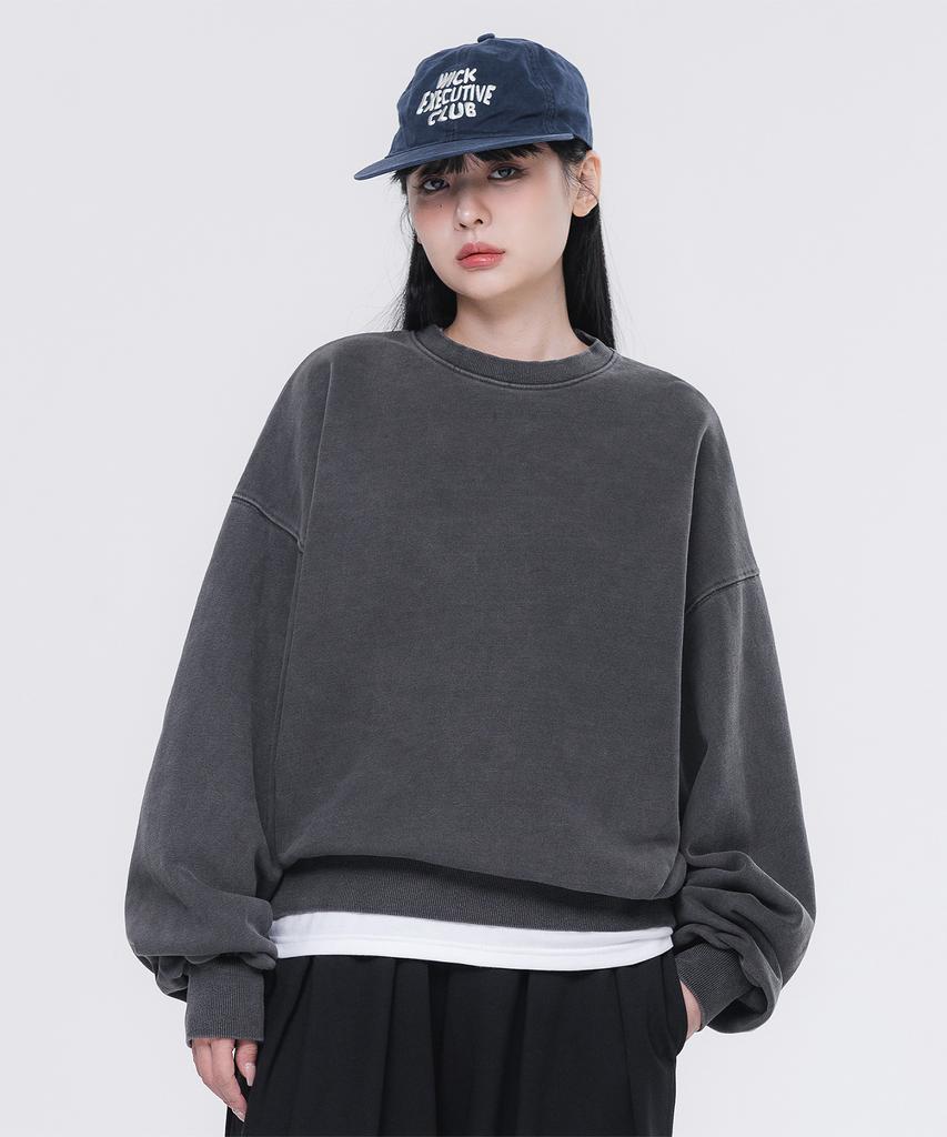 ALVINCLO Pigment Crop Sweatshirt Dlx2975 (4 Colors)