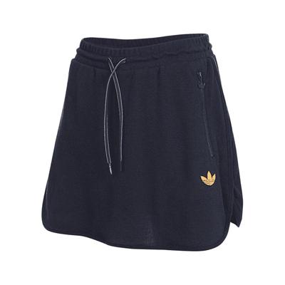 Originale Modische Und Bequeme Vielseitige Schnür-Mid-Waist-Freizeitrock Mit Kleinem Logo Damenunterteile Marineblau JI7484