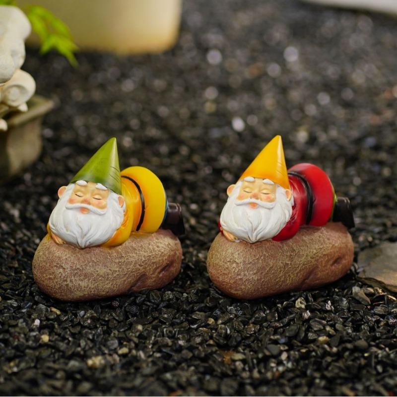 1Pcs Outdoor Solar Light Goblin Garden Resin Crafts Landscape Ornaments Atmosphere Home Exquisite Cute Gardening