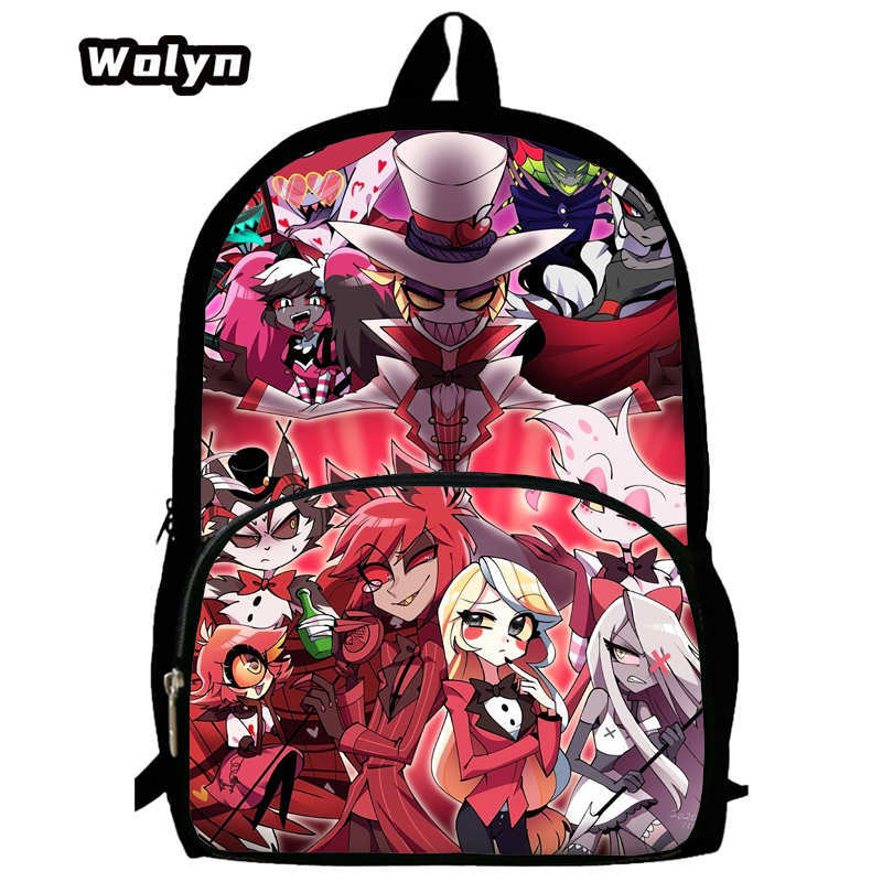 Hell Inn Hazbin Hotel Student School Bag High Value Leisure Oxford Ridge Relief Backpack