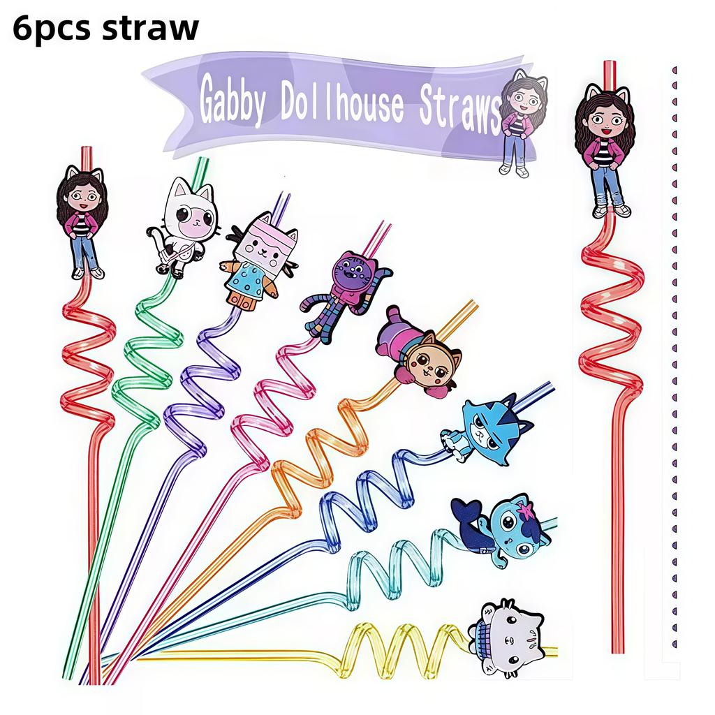 Gabby Dollhouse Birthday Decoration Gabby Disposable Dishes For Parties Girls Boys Favors Baby Shower Supplies Child Party Decor