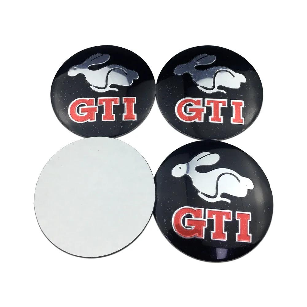 4pcs 56mm Car Wheel Center Sticker for ABT Golf 5 6 Polo Passat Tiguan CC Bettle Bora Touran MK4 Scirocco Santana