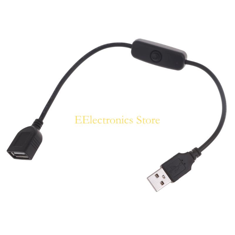 B03C ON/OFF Cable Extension Toggles for USB Lamp USB Fan Power Supply Line Adapter