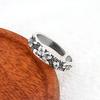 PANJBJ 925 Sterling Silver Flower Rings For Women Retro Creativity Temperament Versatile Adjustable Jewelry Gifts Dropshipping