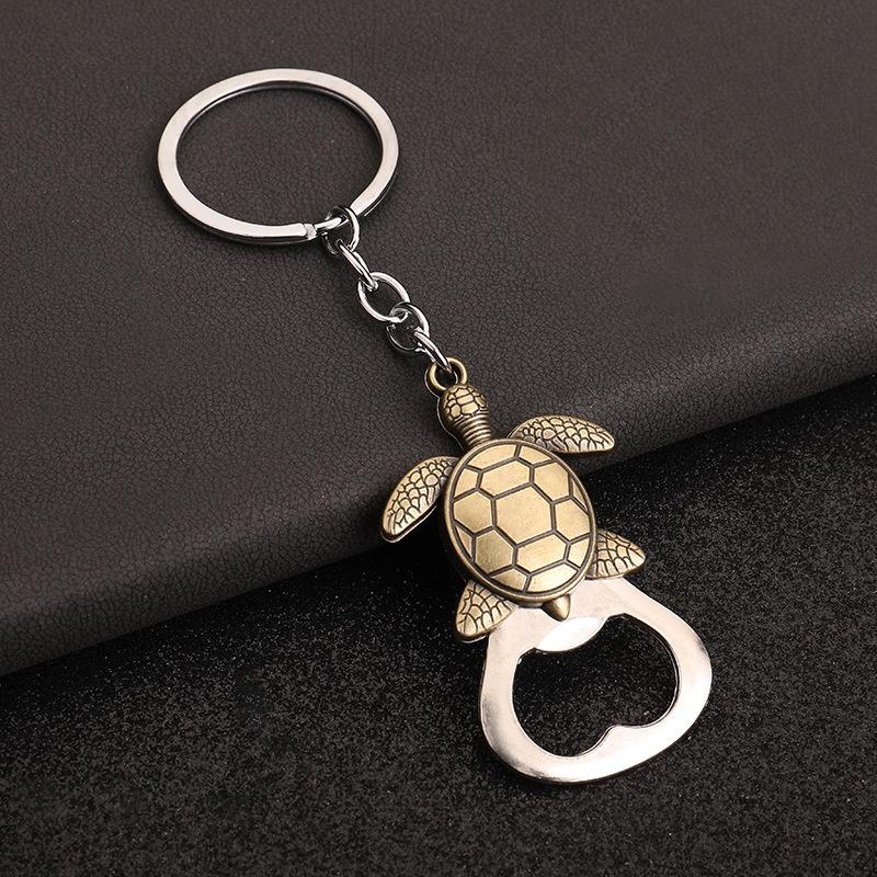 Frog Wolf Turtle Lion Bronze Color Metal Bottle Opener Keychain Mini Pocket Beer Opener Keyring