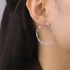 Cazador Geometric Hoop Earrings Women 28-54MM Real Gold Plated Stainless Steel Earrings Trend 2026 Jewelry Party Birthday Gift
