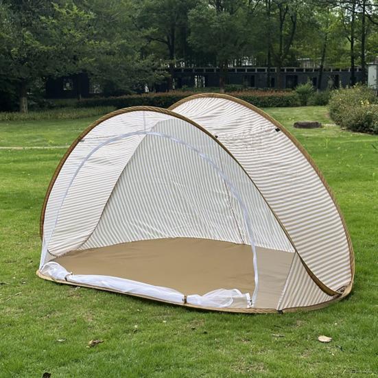 Beach Pop-Up Tent Sun Shelter with Carry Bag Rope Stakes Easy Setup 2-3 Person Sunshade Tent Portable Folding Outdoor UV Protection Tent