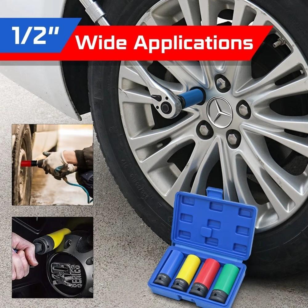 Deep Socket Impact Sleeve Set Thin Wall Deep Impact Socket Car Tire Repair