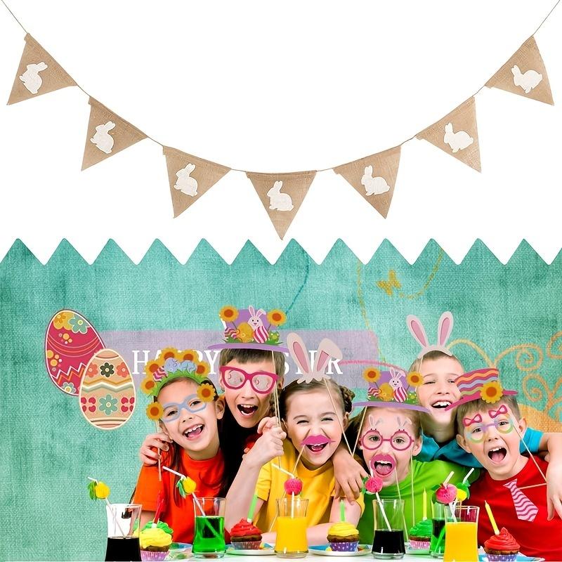 Rabbit Holiday Party Decoration Pull Flag Pennant 7pcs