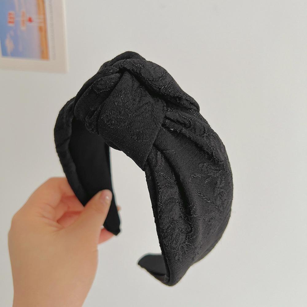 

Elegant Soft Hair Band Versatile Candy Color Hair Hoop Top Bun Hair Accessories Women чёрный