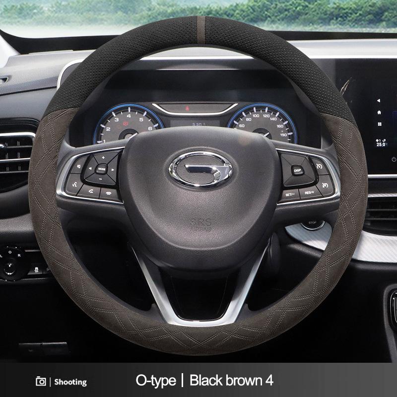 Suede Car Steering Wheel Cover Decoration Handle Wrap For GAC Trumpchi GS4 Plus Empow M8 M6 Pro GS3 GA4 GA6