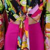 Women Floral Printed Turn Down Collar Long Sleeve Shirt Wide Leg Pants Two Piece Set